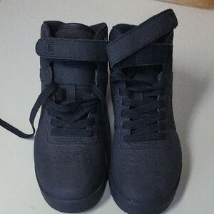 Kids Black High-Top New Fila Sneakers